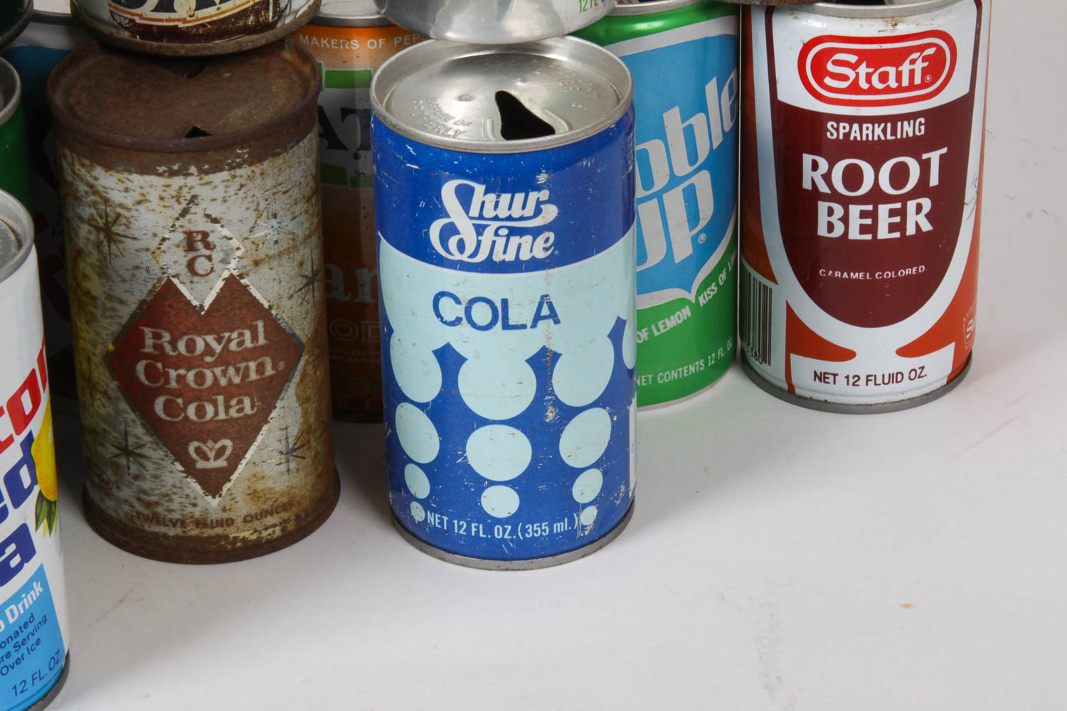Assortment of Vintage Soda Cans