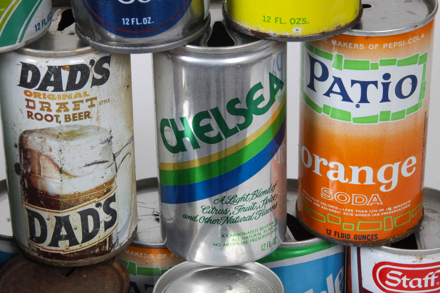 Assortment of Vintage Soda Cans