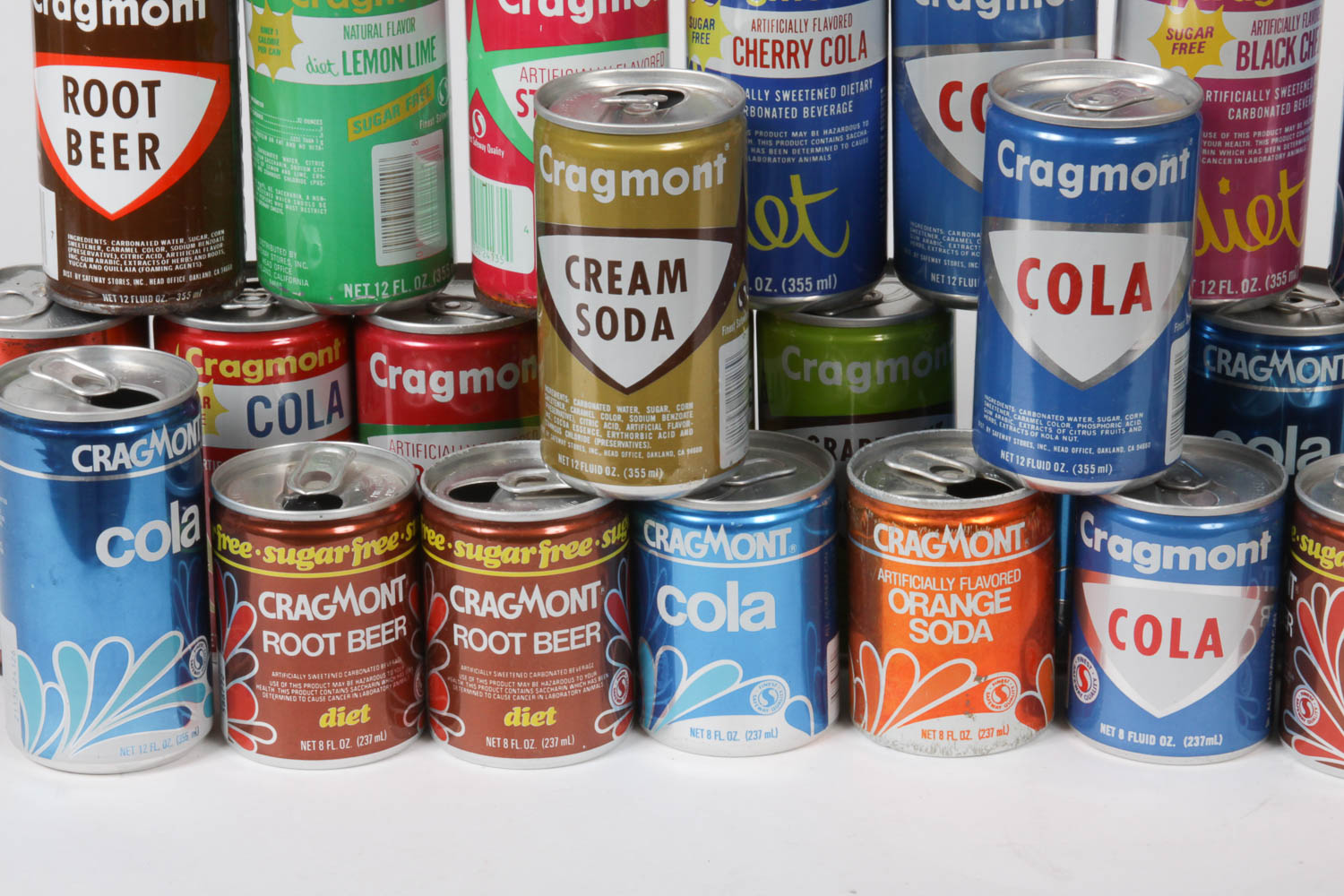 Collection of Vintage Cragmont Cans