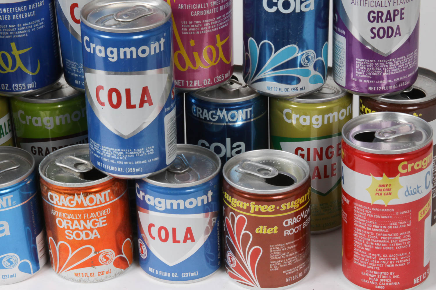 Collection of Vintage Cragmont Cans