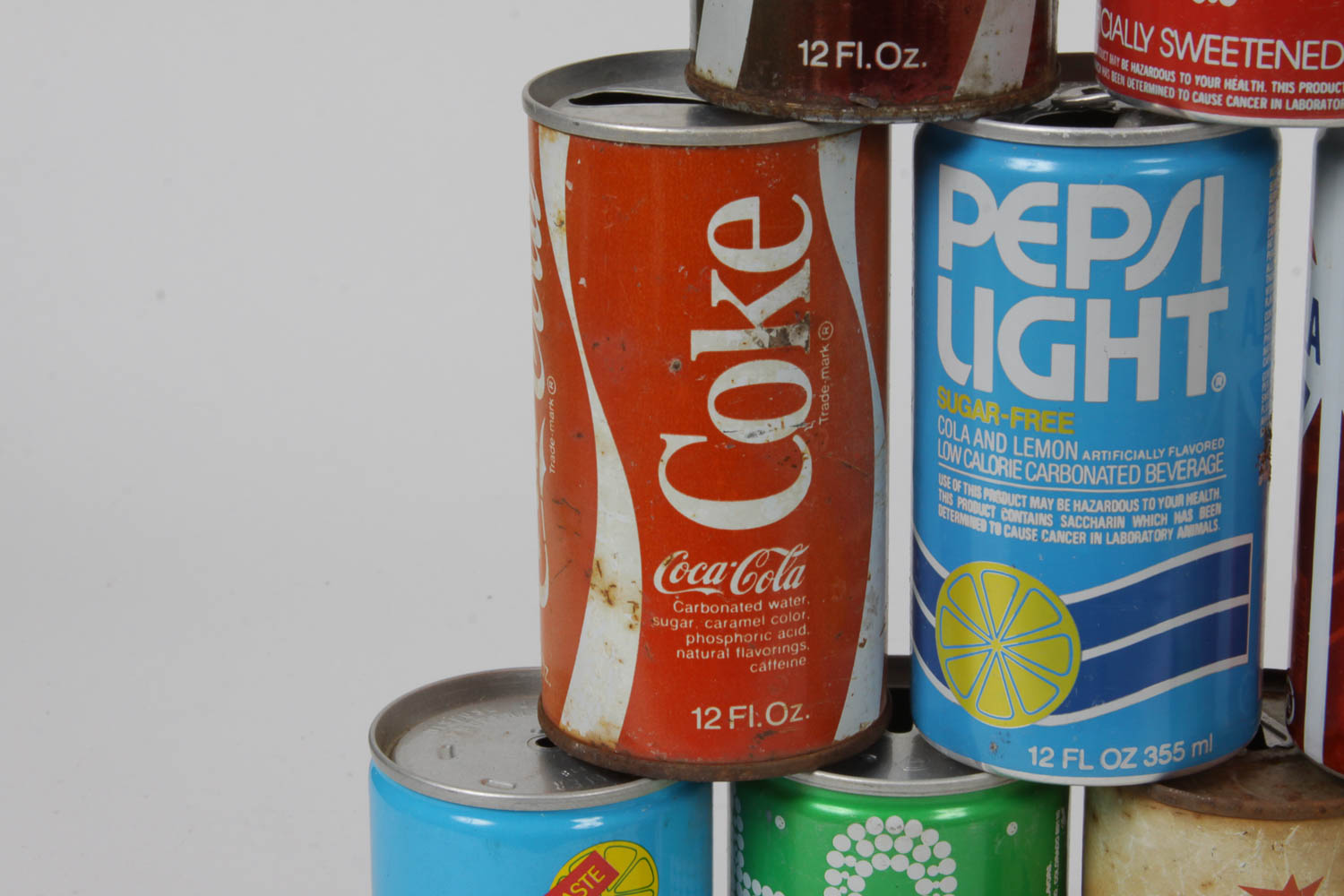 Collection of Vintage Soda Cans