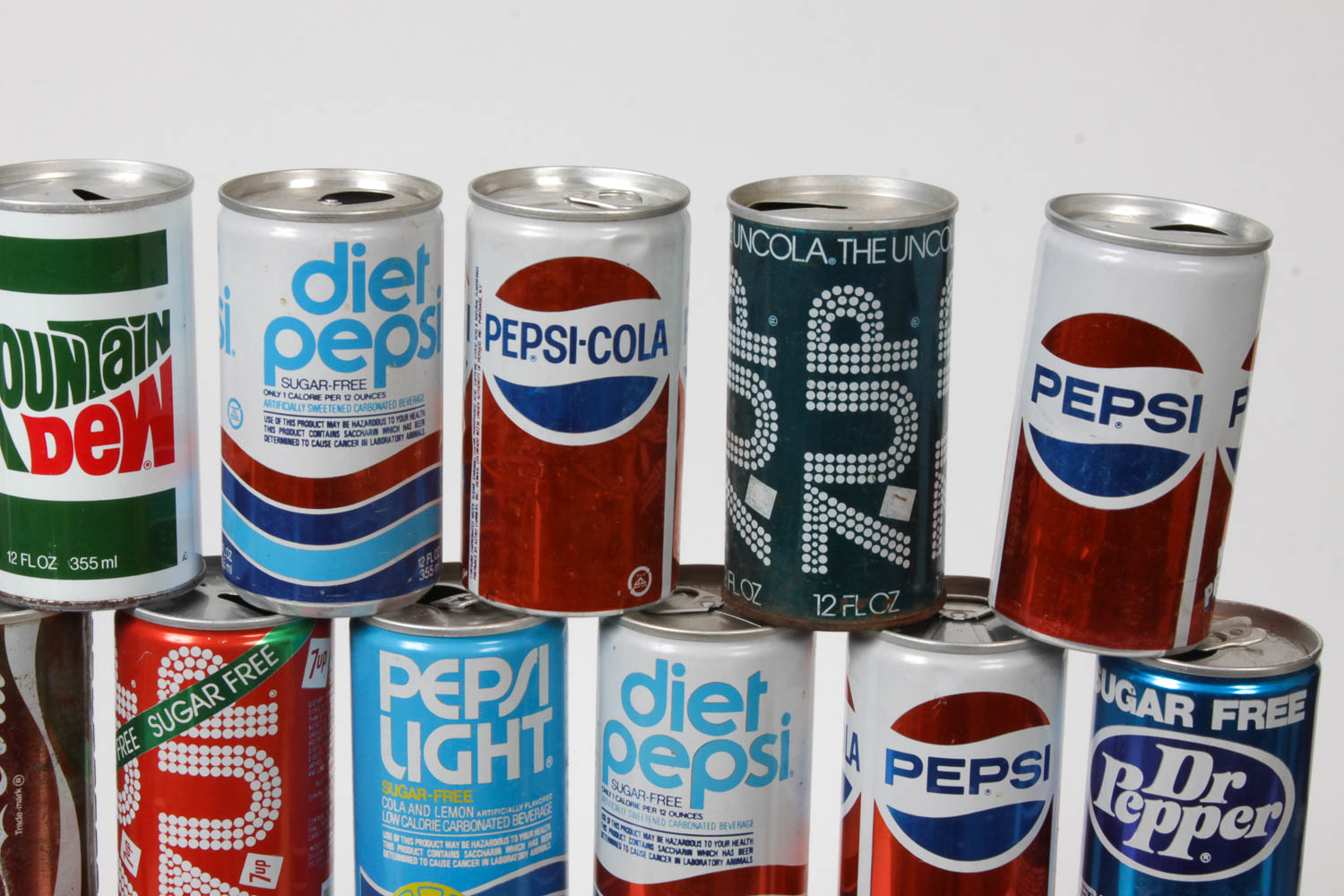 Collection of Vintage Soda Cans