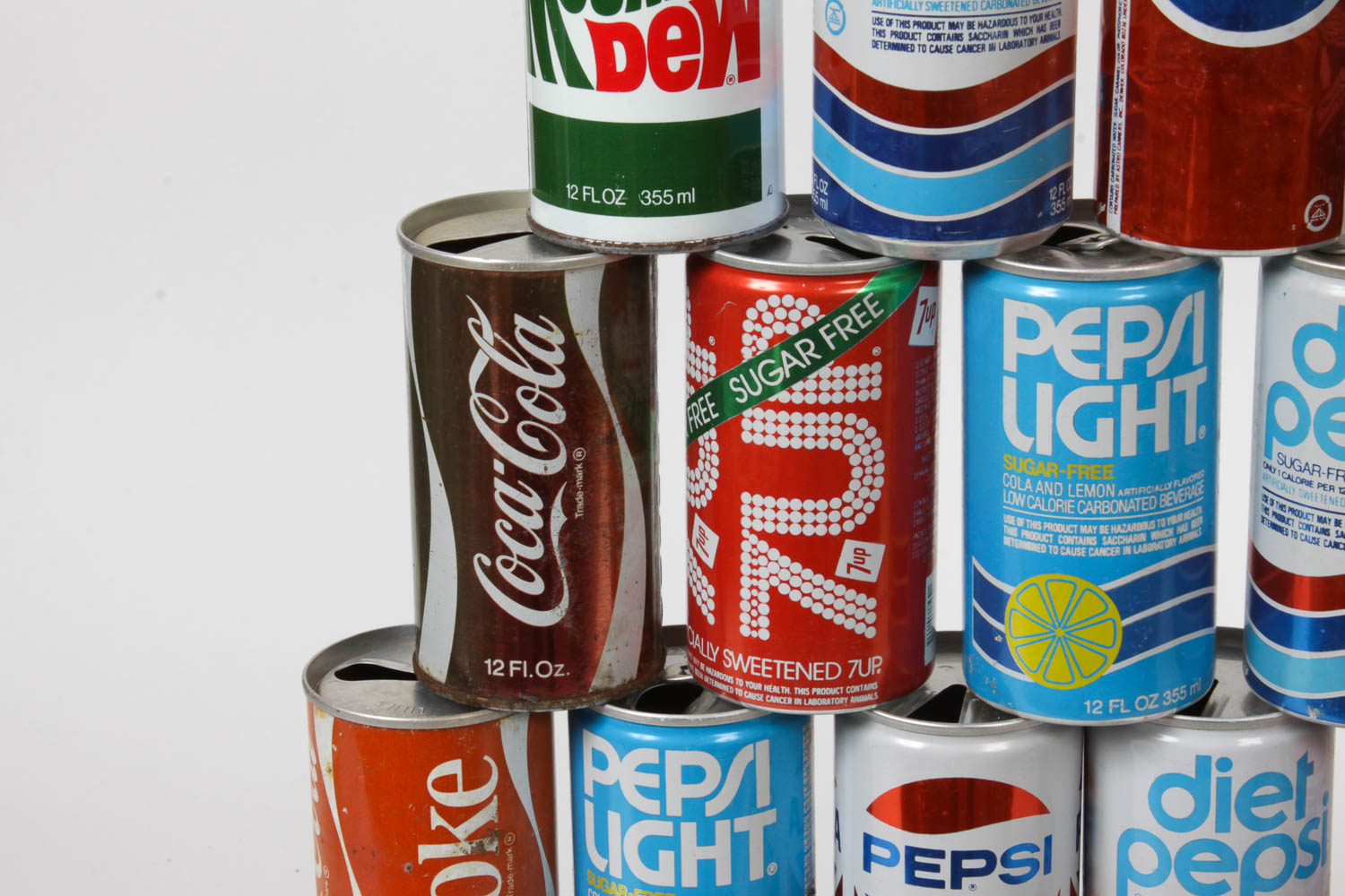 Collection of Vintage Soda Cans