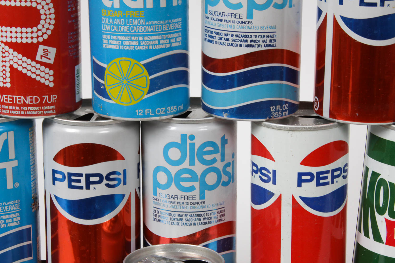 Collection of Vintage Soda Cans