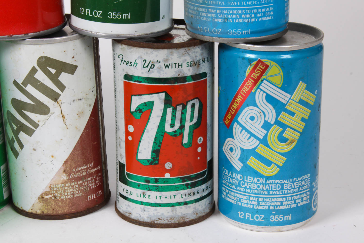 Collection of Vintage Soda Cans