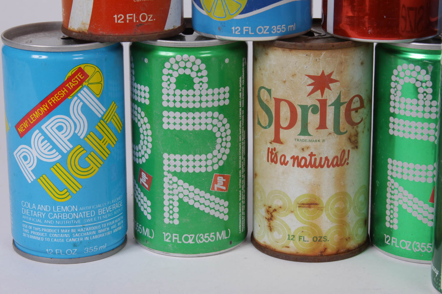 Collection of Vintage Soda Cans