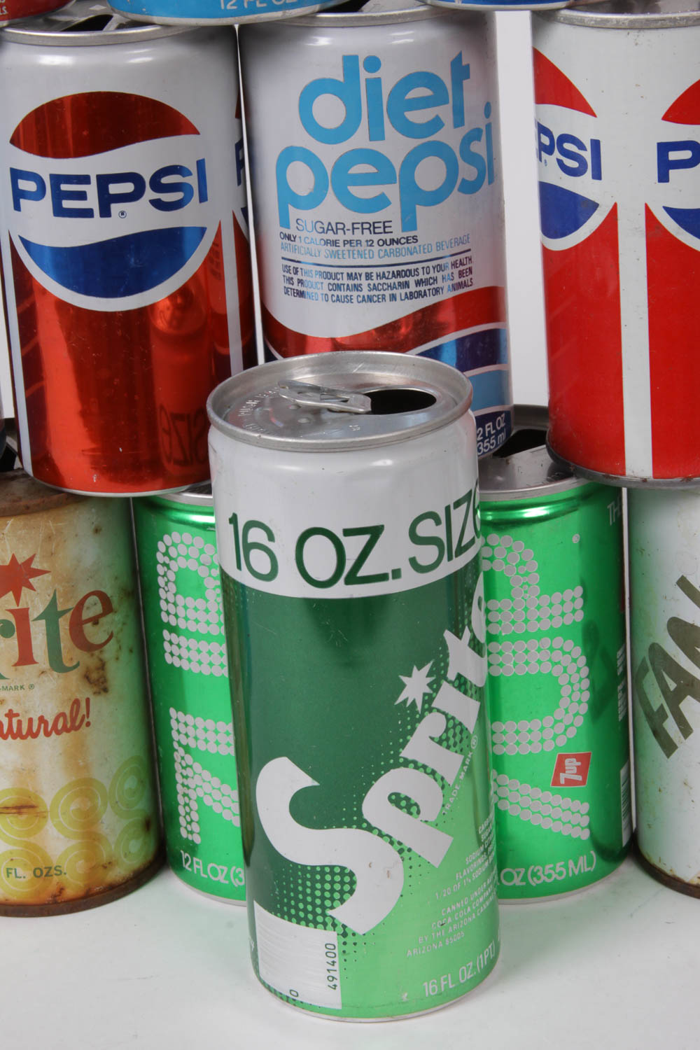 Collection of Vintage Soda Cans