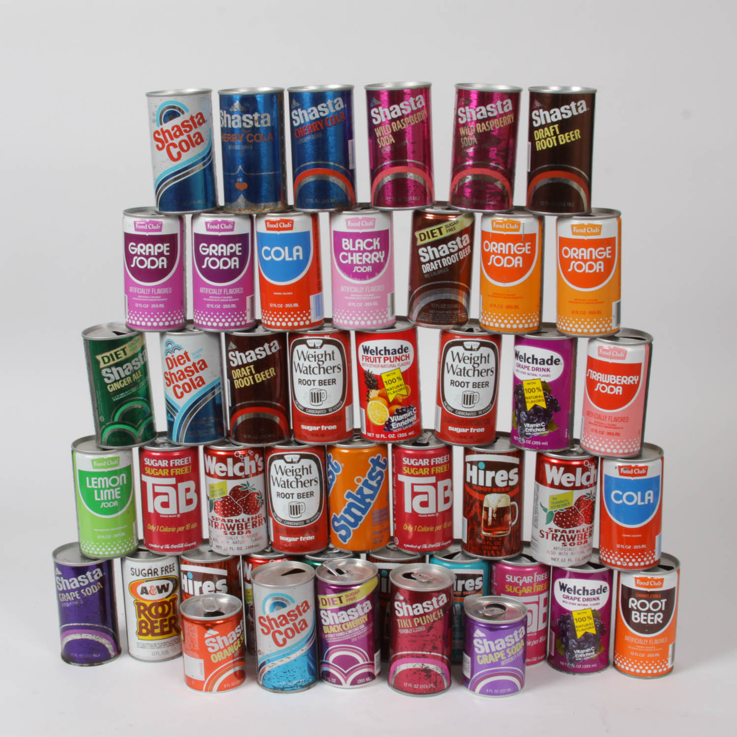 Collection of Vintage Soda Cans