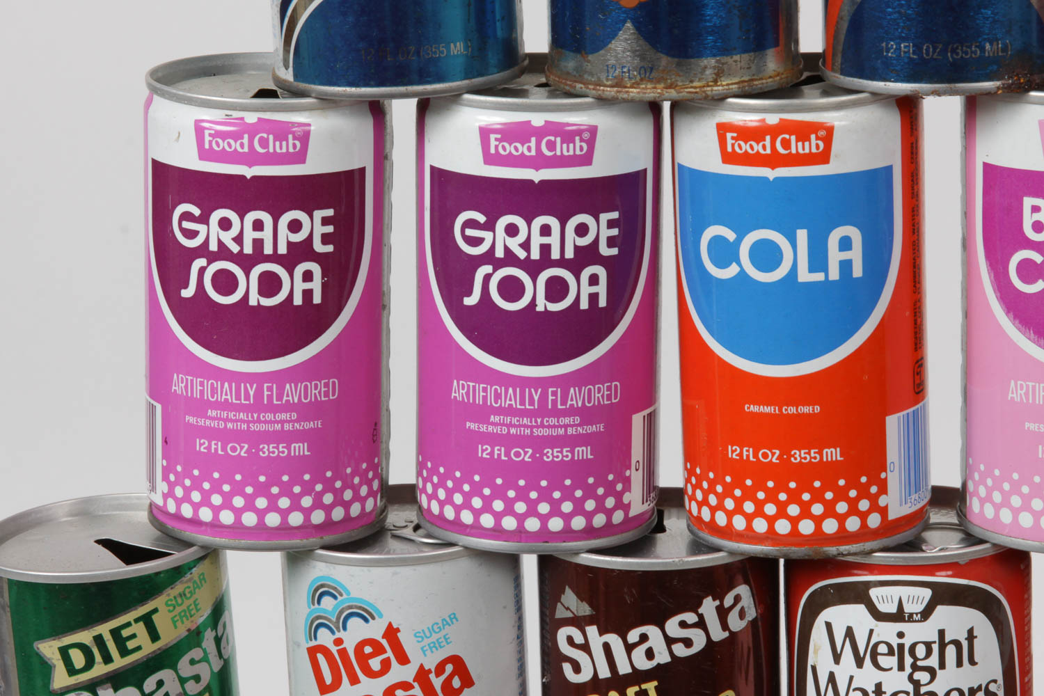 Collection of Vintage Soda Cans