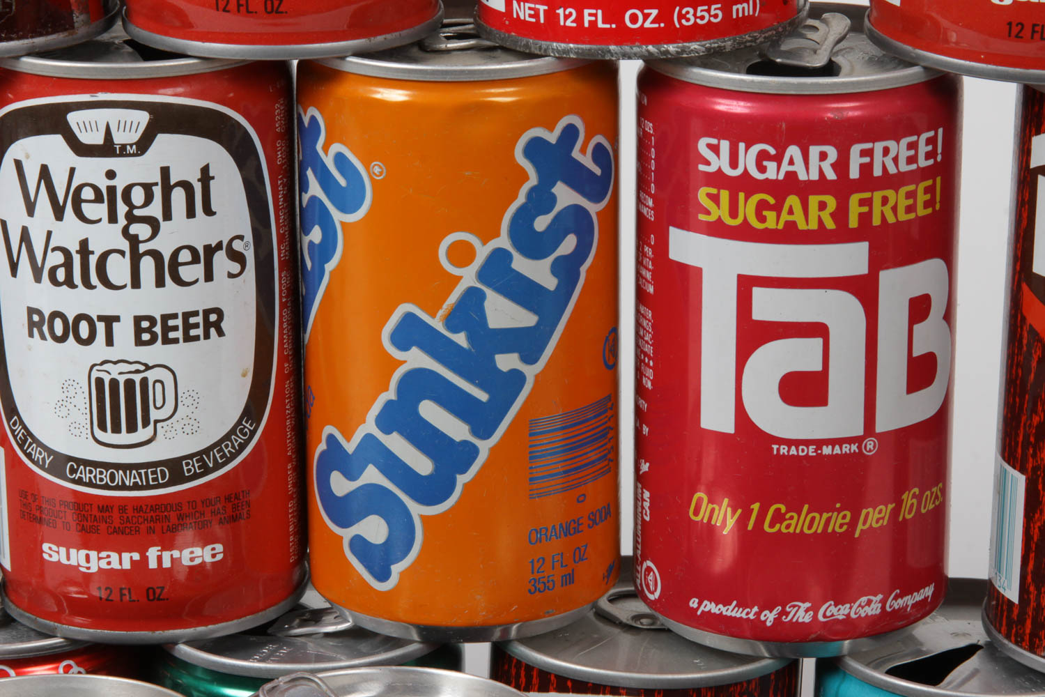 Collection of Vintage Soda Cans