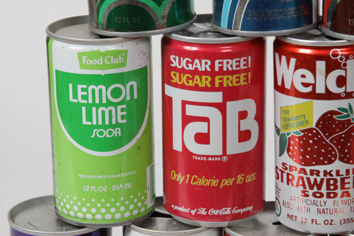 Collection of Vintage Soda Cans