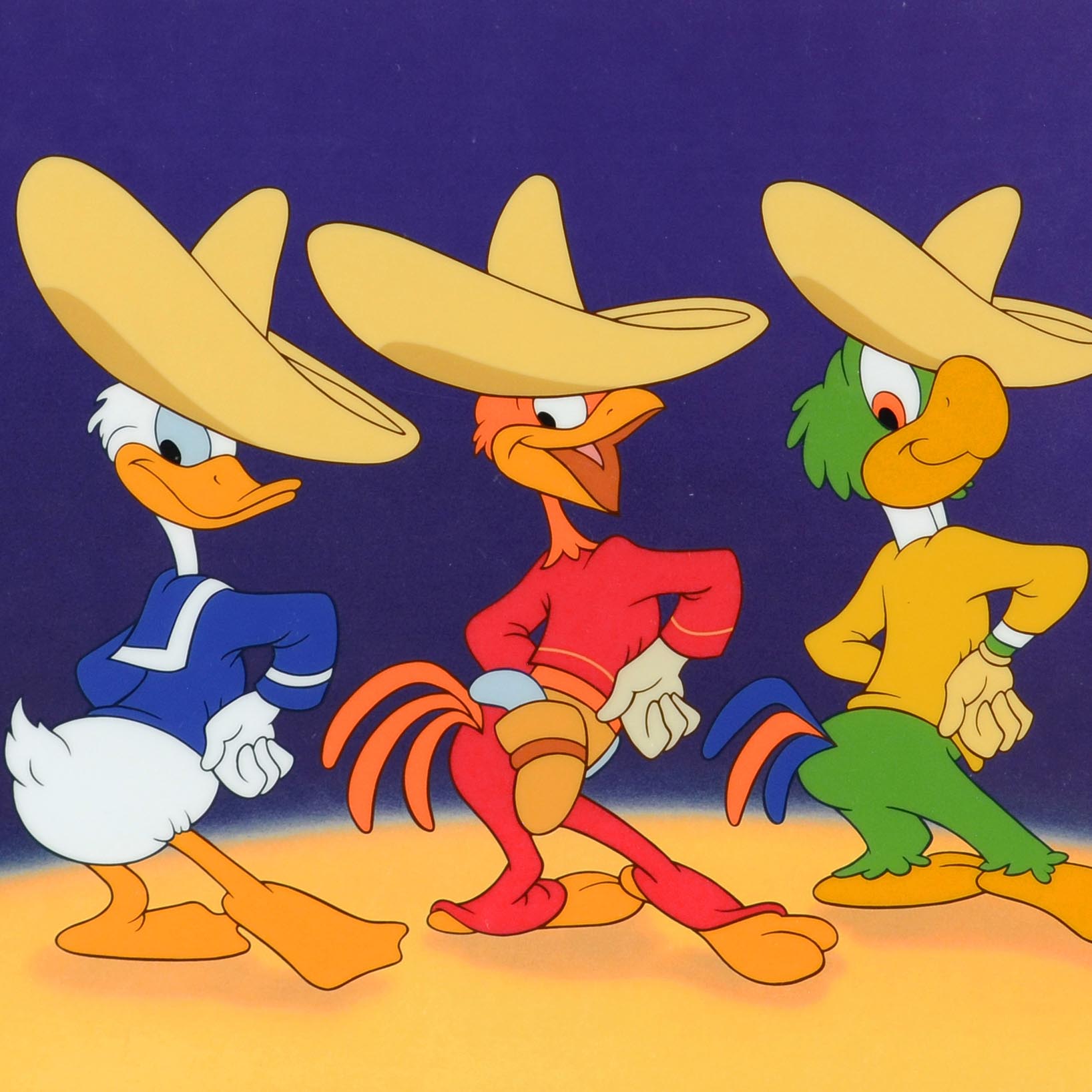 "Three Happy Chappies" Limited Edition Disney Sericel