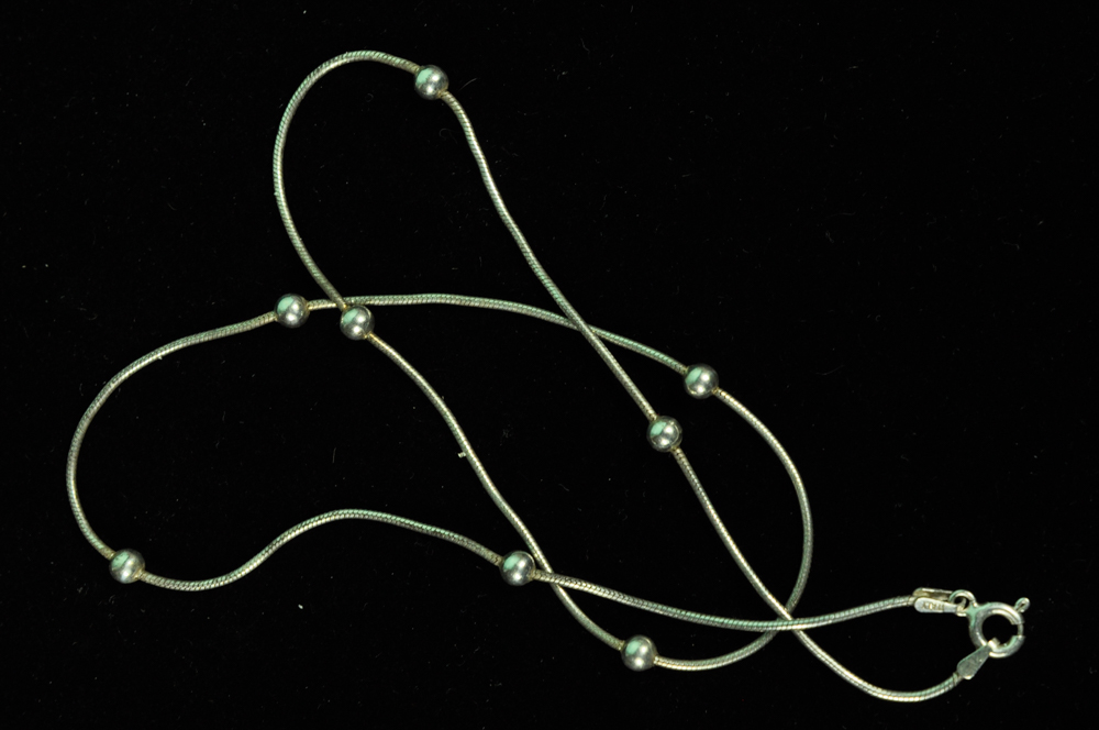 Sterling and Ball Necklace
