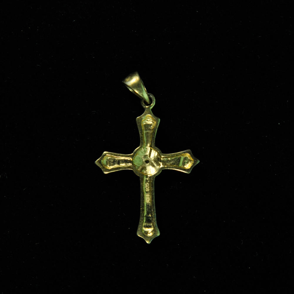 Sterling Cross Pendants with Diamond Accents