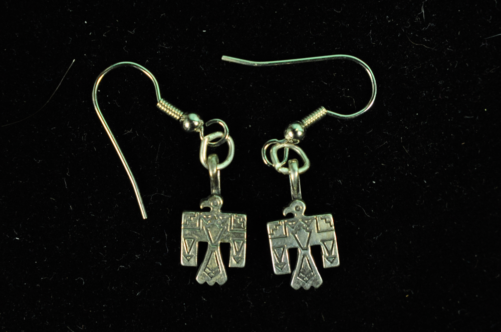 Figural Sterling Silver Dangle Earrings with Southwest Motifs