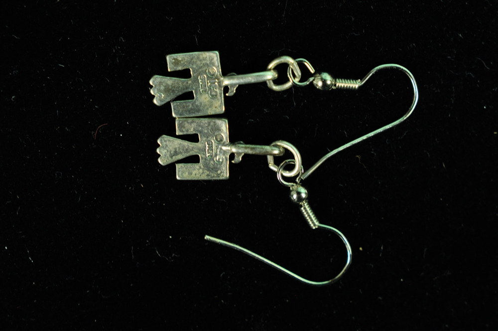 Figural Sterling Silver Dangle Earrings with Southwest Motifs