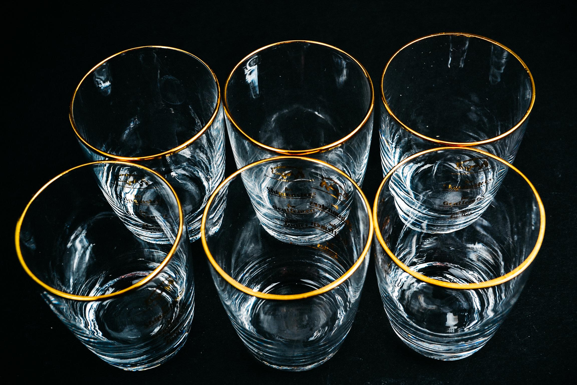 Vintage Six Piece Glass Export Shot Glasses