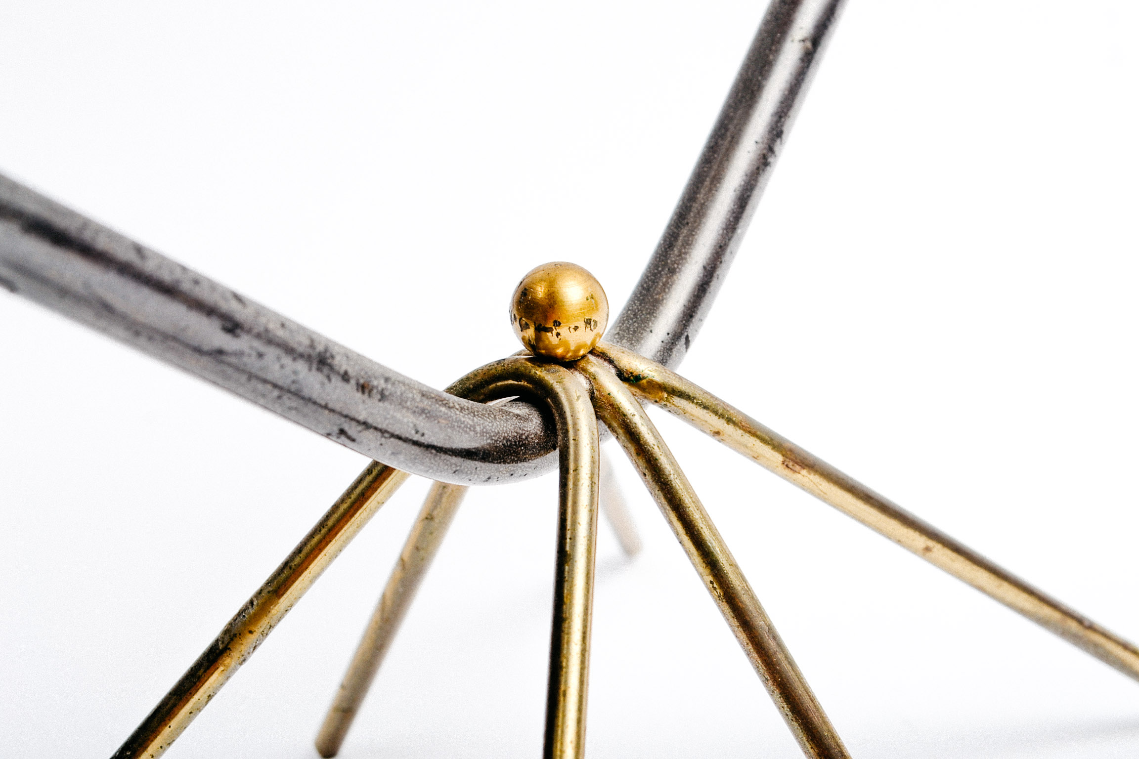 Vintage Brass and Iron Menorah