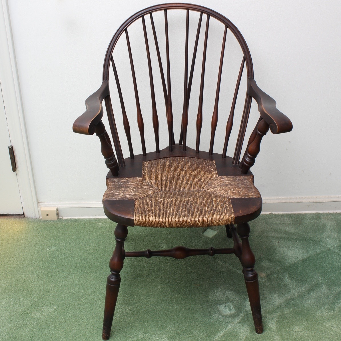 Antique Rush Seat Windsor Chair