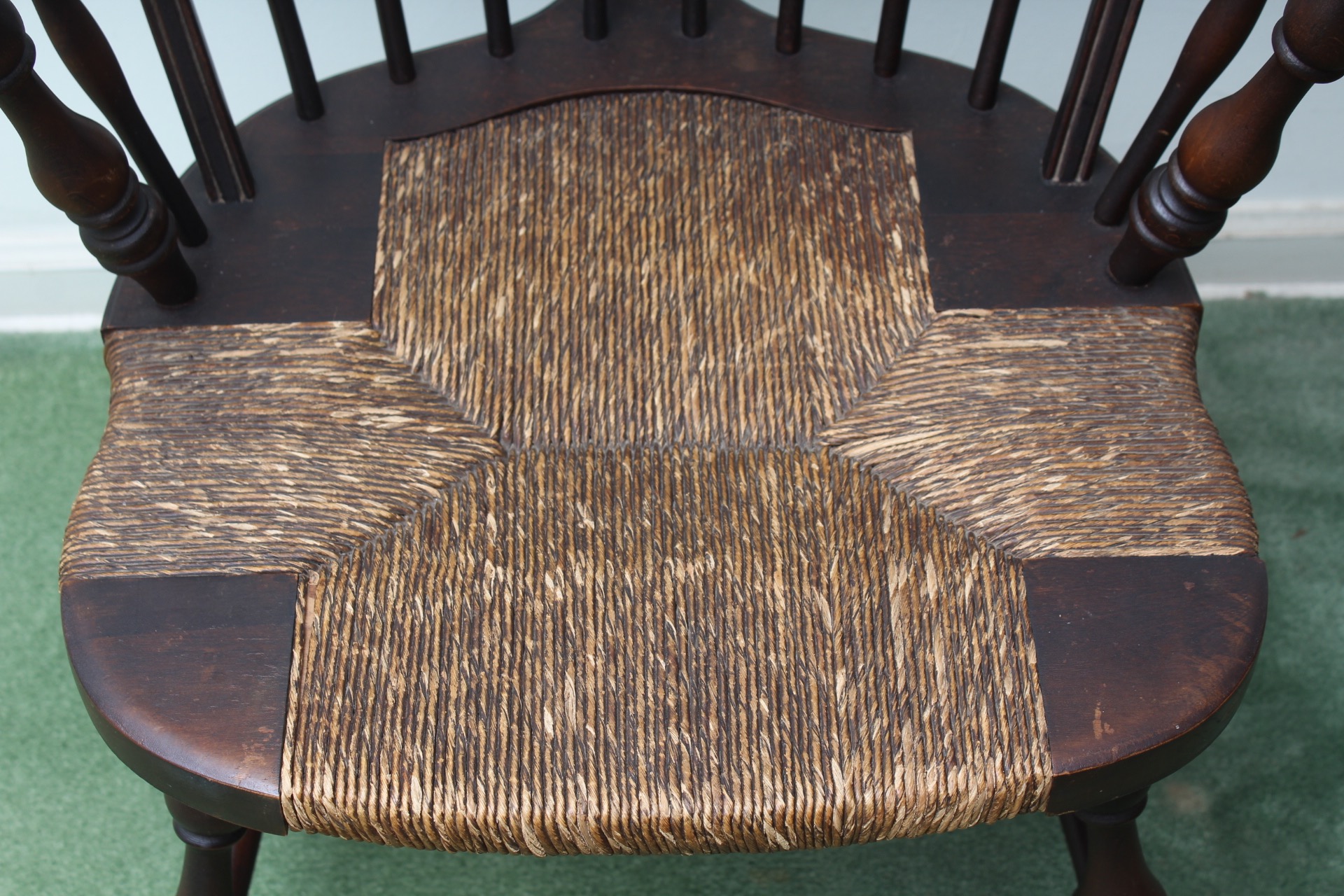 Antique Rush Seat Windsor Chair