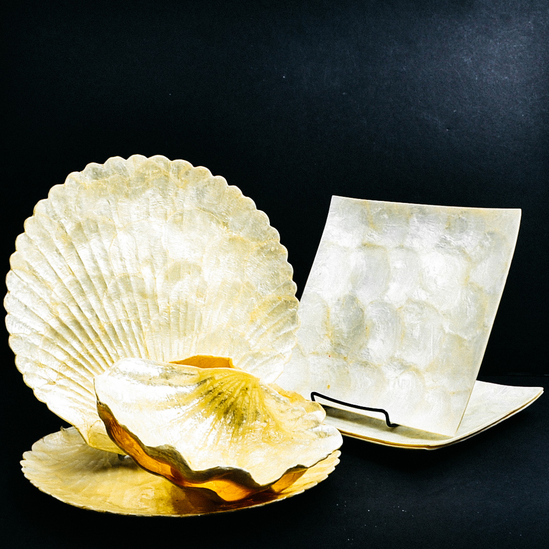 Collection of Capiz Shell Dishes
