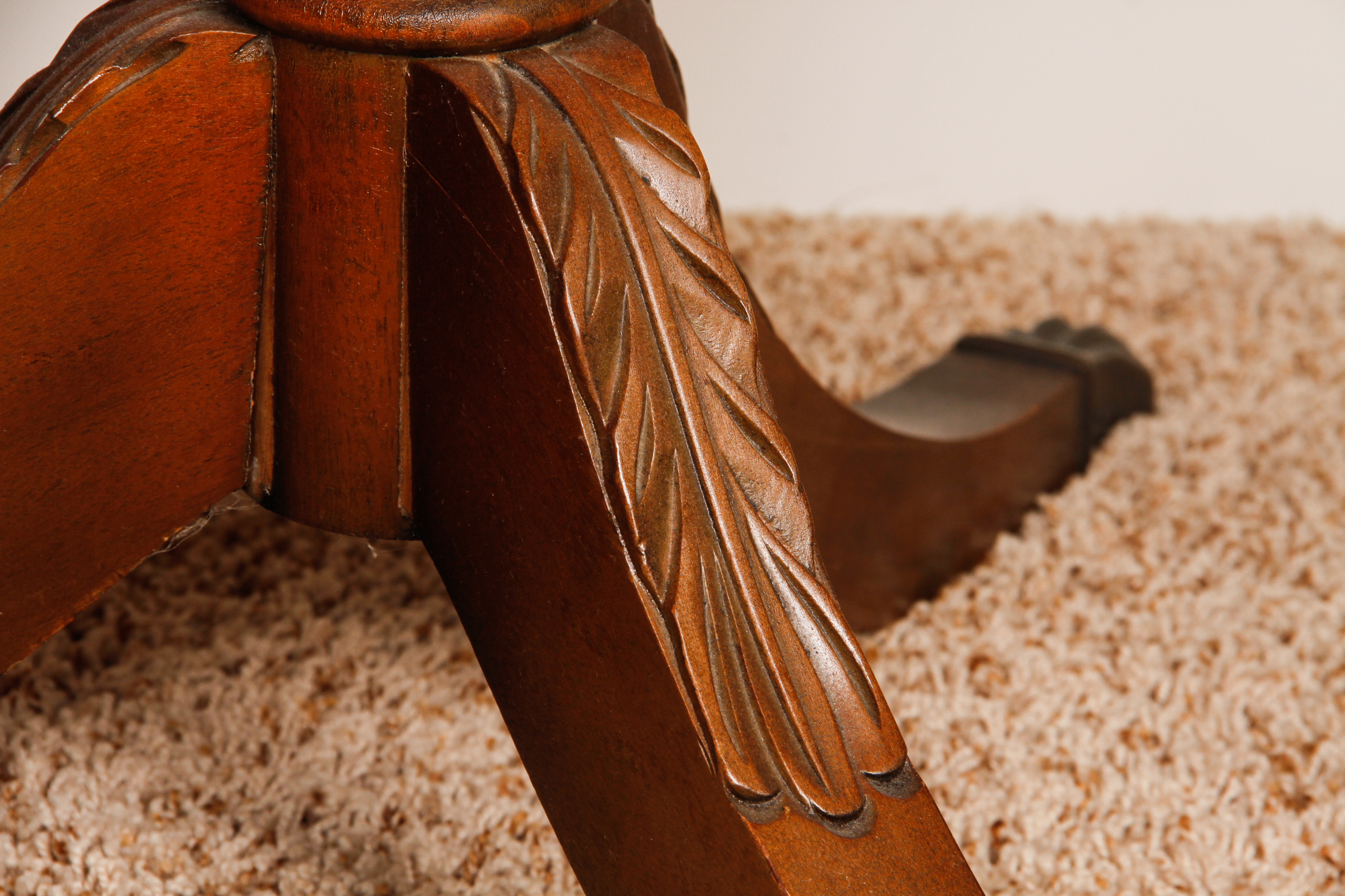 Georgian Style Leather Top Mahogany Drum Table