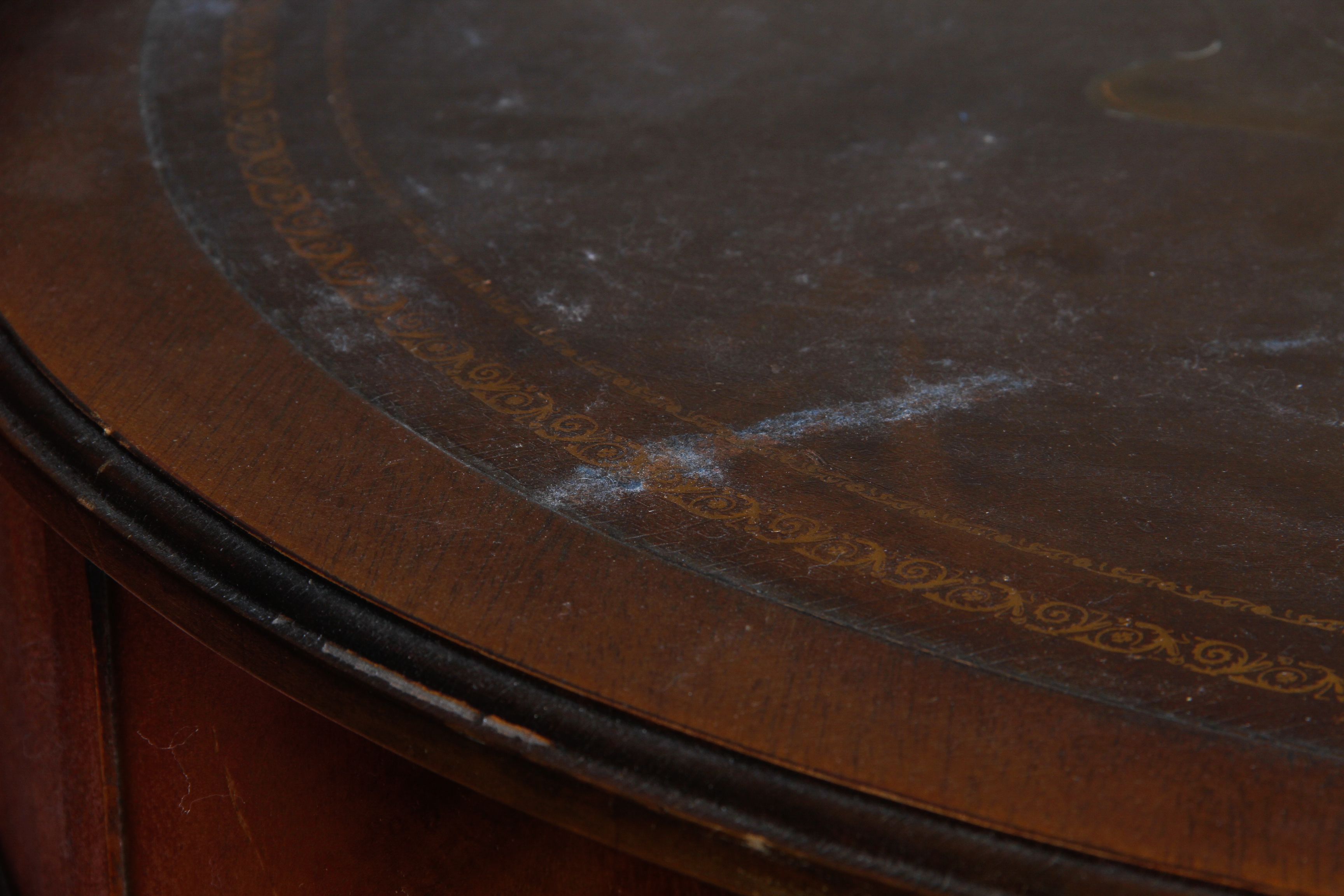 Georgian Style Leather Top Mahogany Drum Table