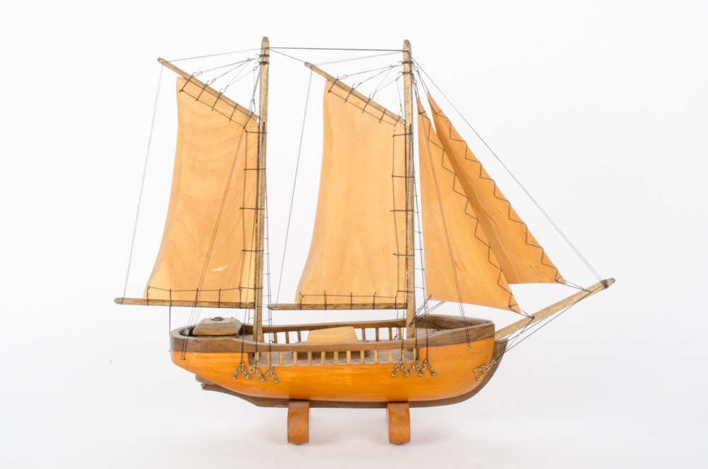Wooden Model Two Mast Schooner