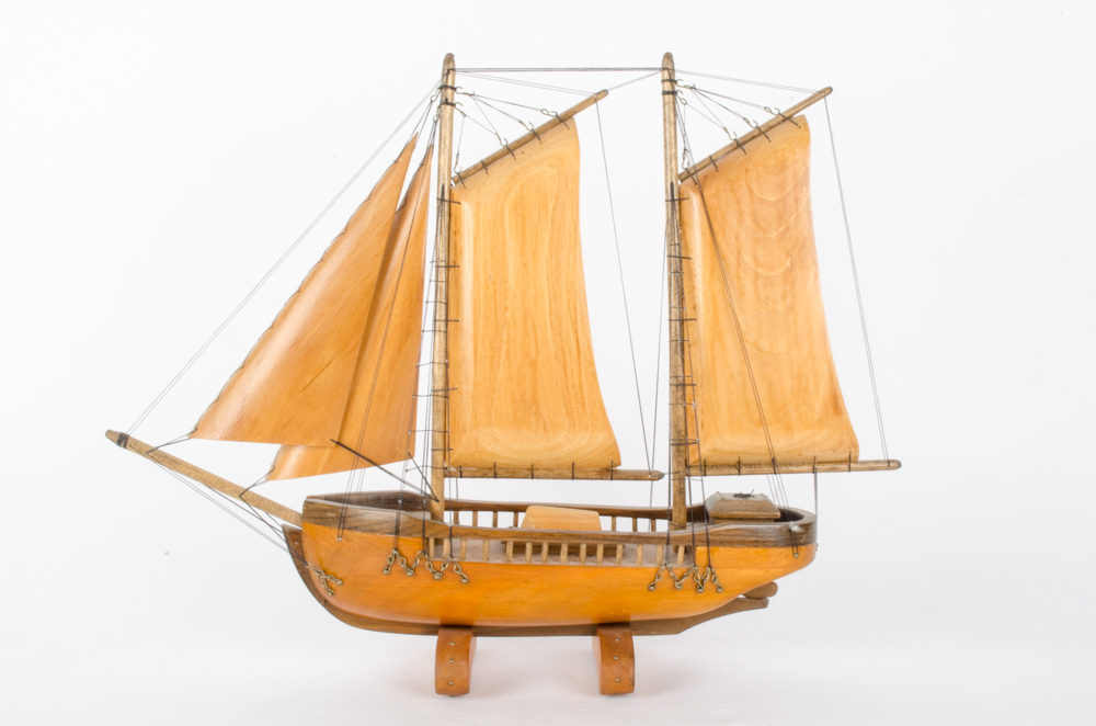 Wooden Model Two Mast Schooner