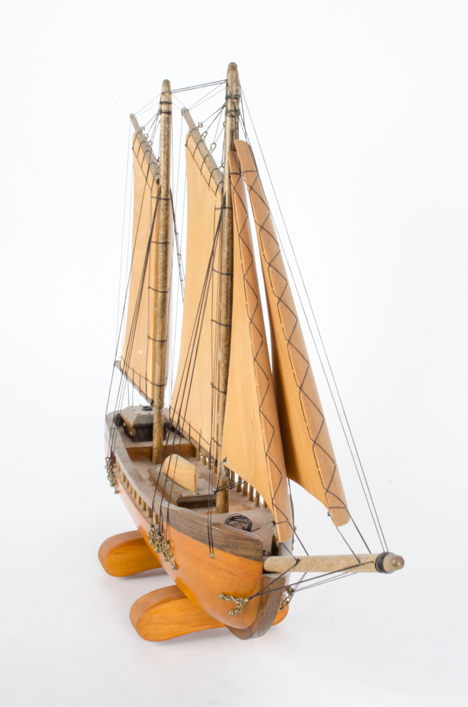 Wooden Model Two Mast Schooner