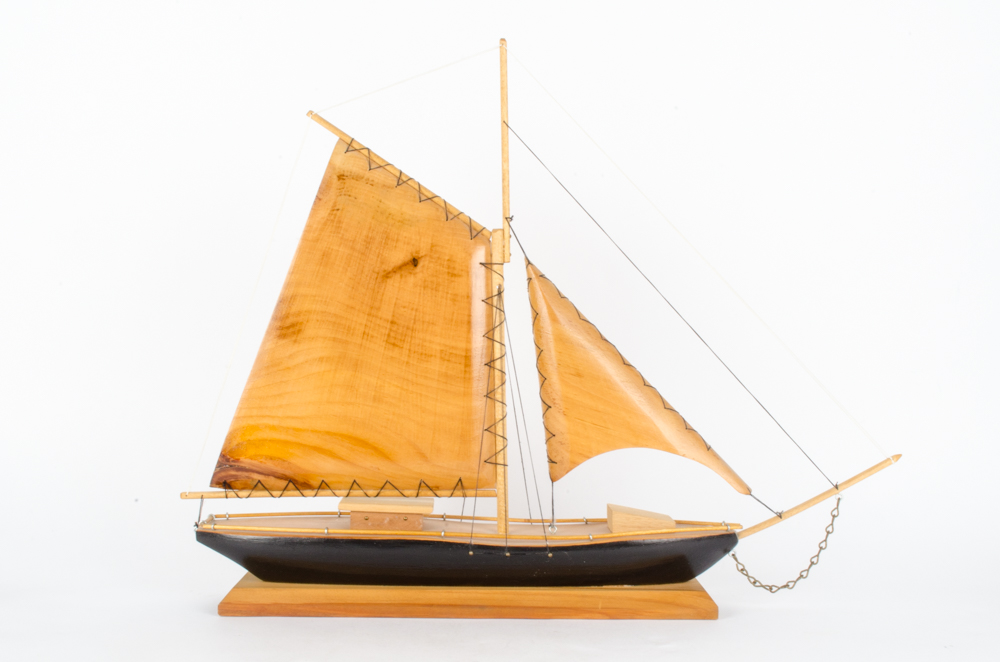 Wooden Model Sloop Ship