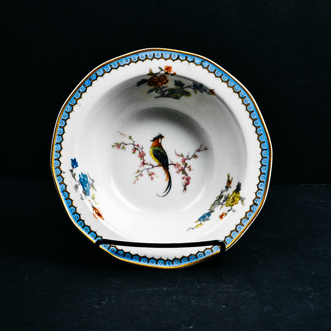 Limoges Bowl Birds and Flowers