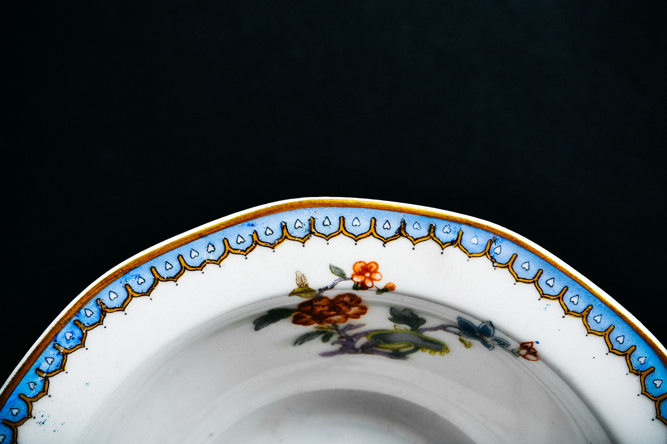 Limoges Bowl Birds and Flowers