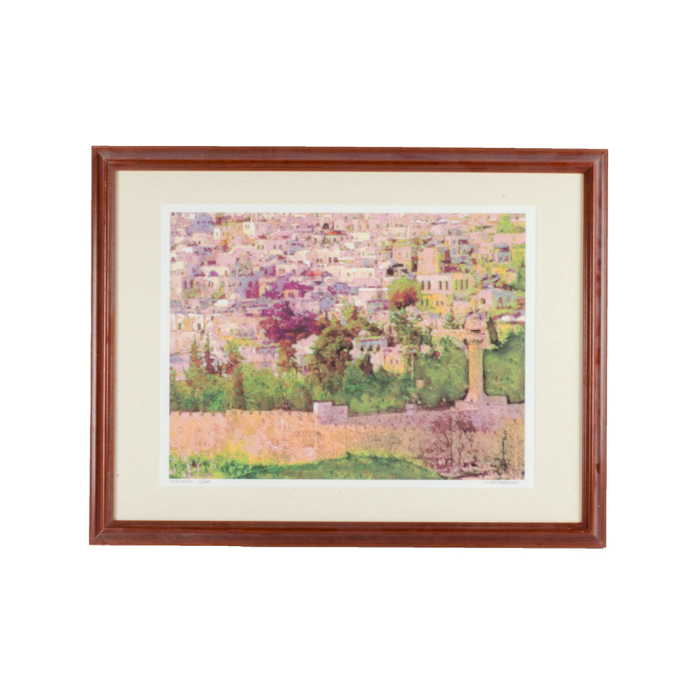 Signed Monotype Print "Jerusalem"