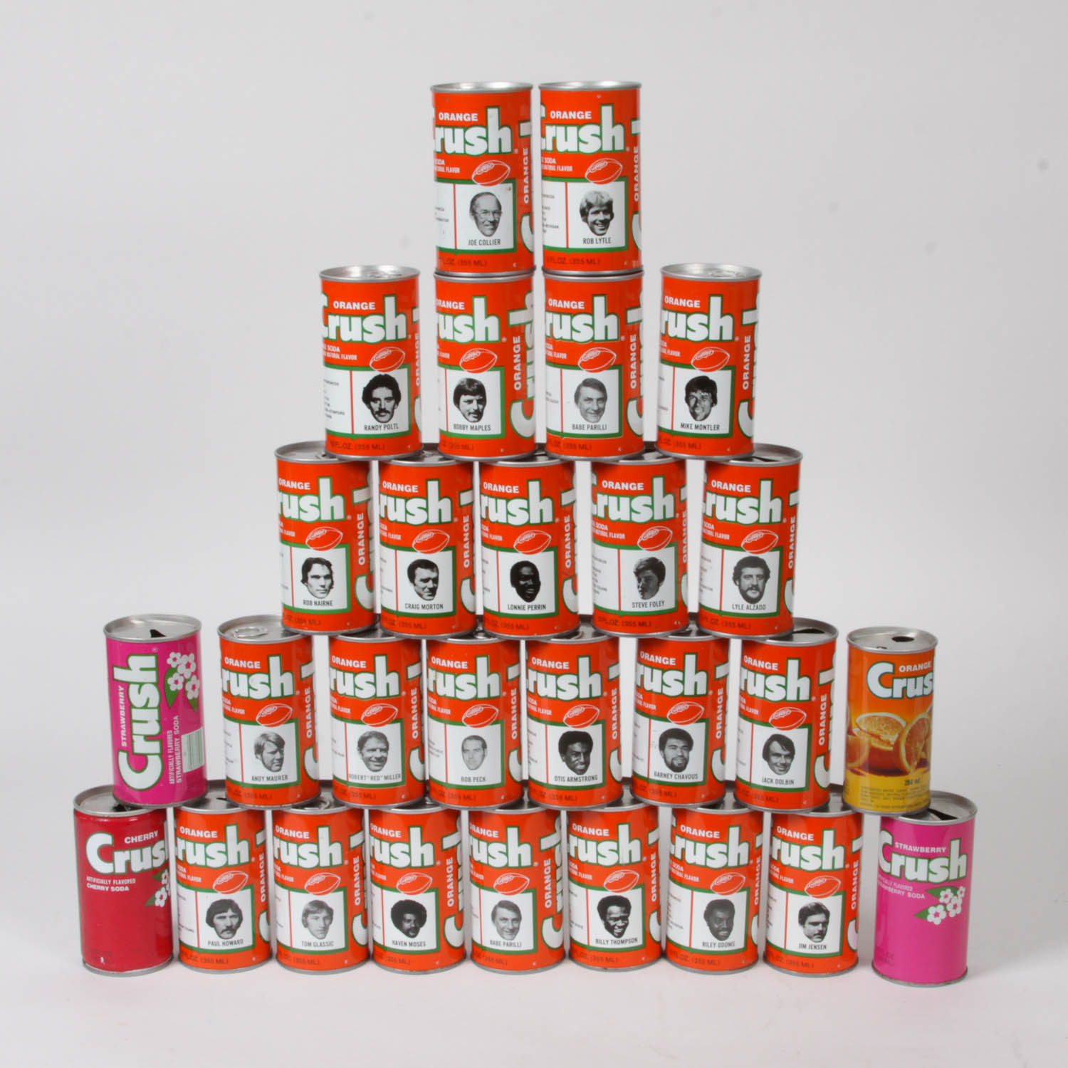 Collection of Vintage Denver Broncos Crush Soda Cans