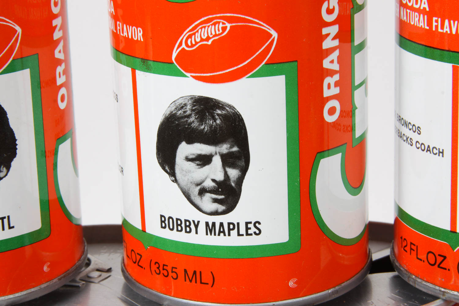 Collection of Vintage Denver Broncos Crush Soda Cans