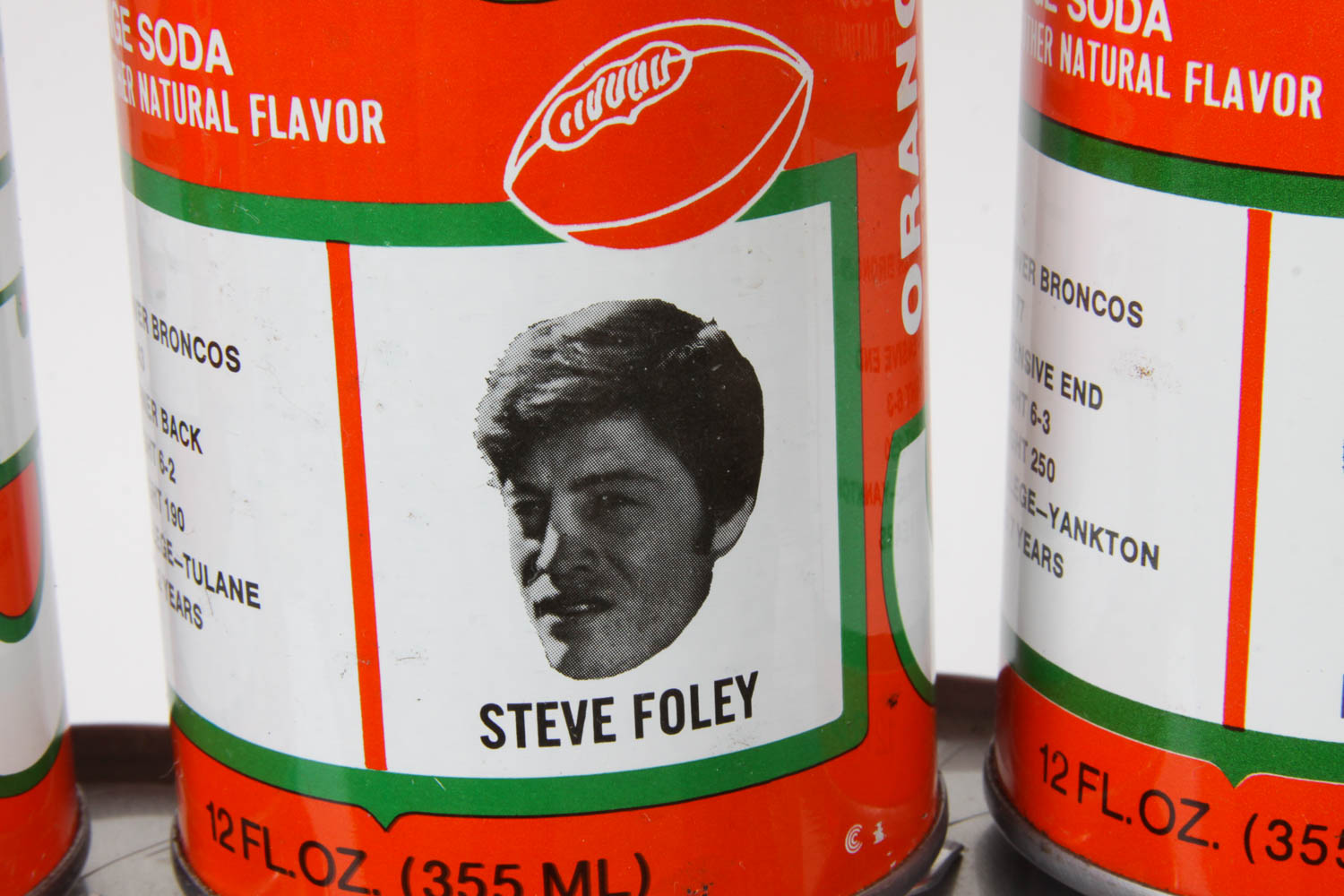 Collection of Vintage Denver Broncos Crush Soda Cans