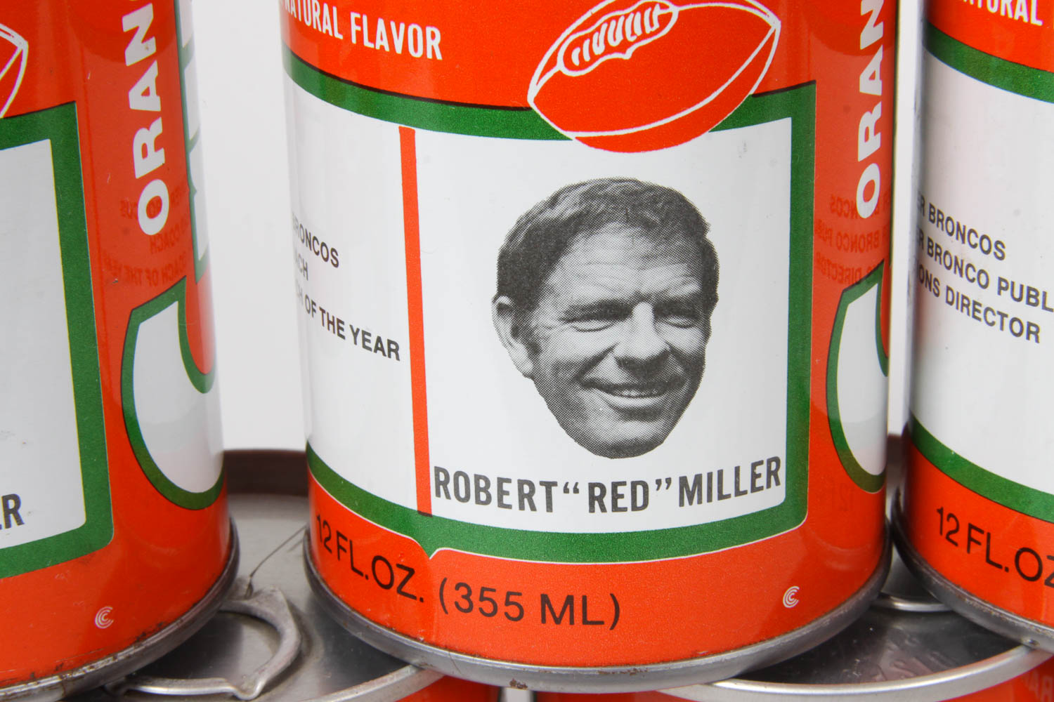 Collection of Vintage Denver Broncos Crush Soda Cans