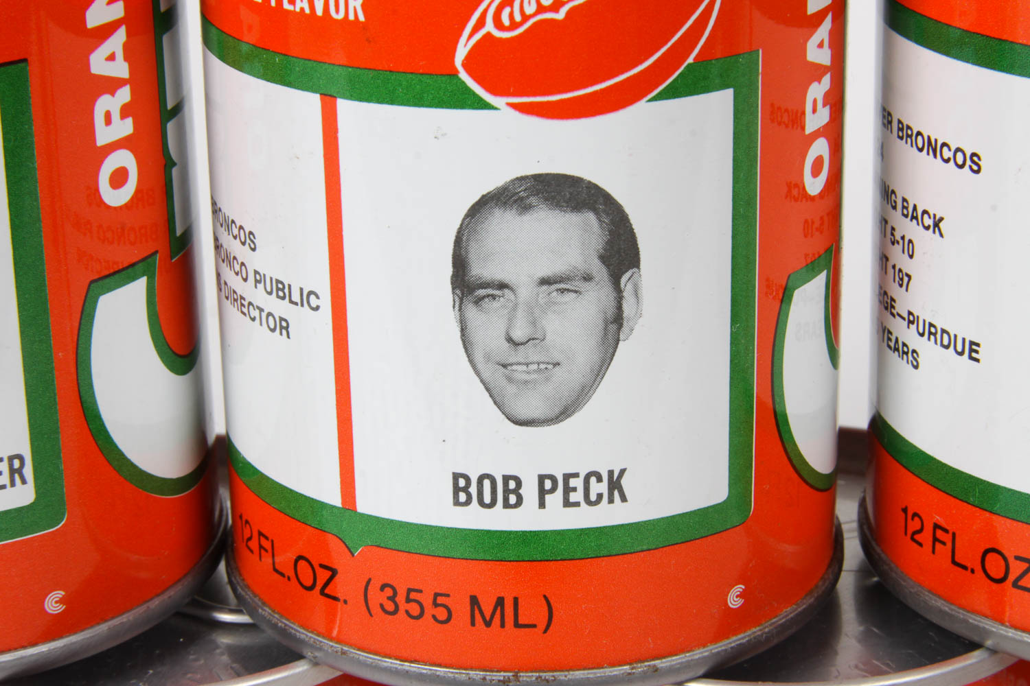 Collection of Vintage Denver Broncos Crush Soda Cans