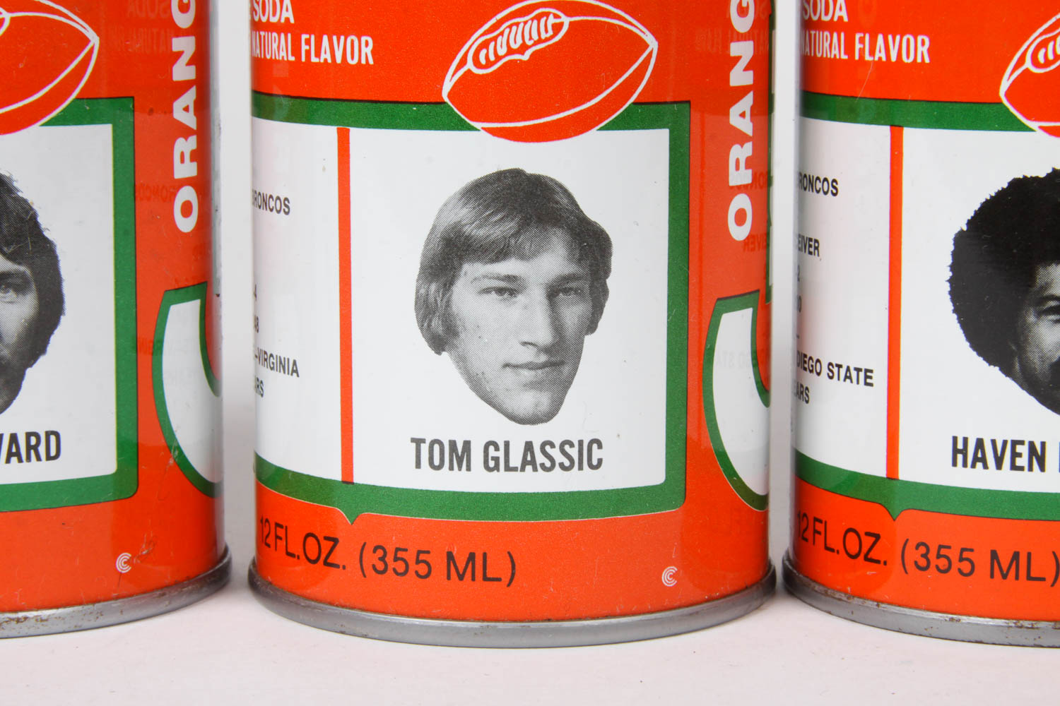 Collection of Vintage Denver Broncos Crush Soda Cans