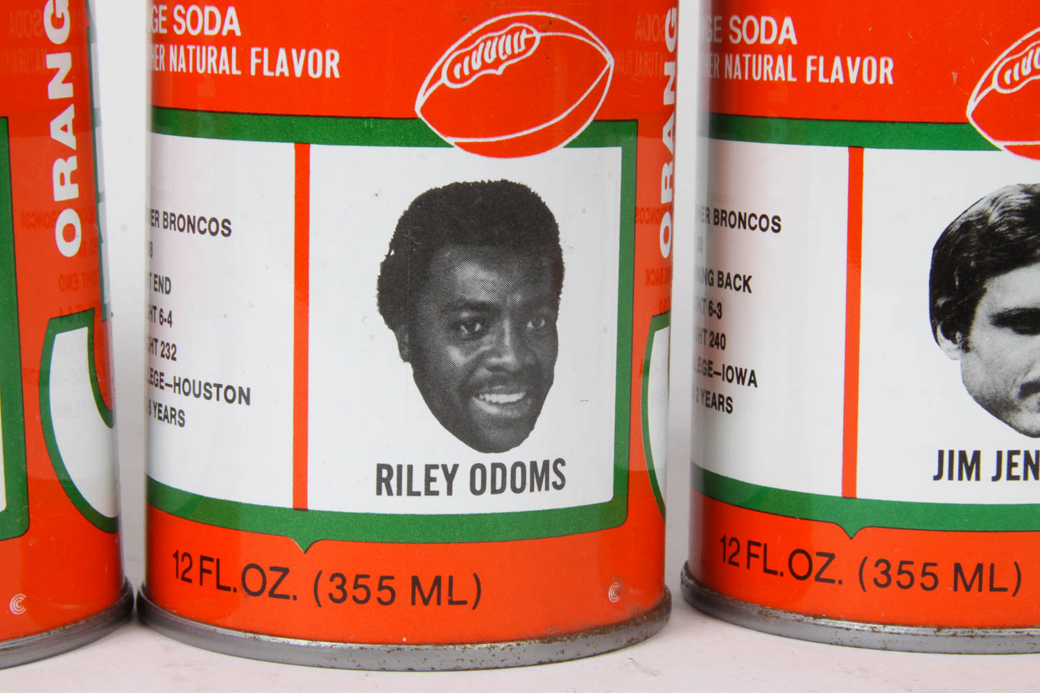 Collection of Vintage Denver Broncos Crush Soda Cans