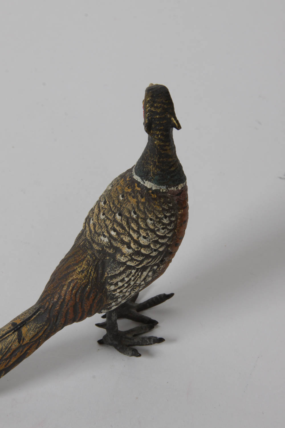 Cast Iron Hand Painted Pheasant Figurine