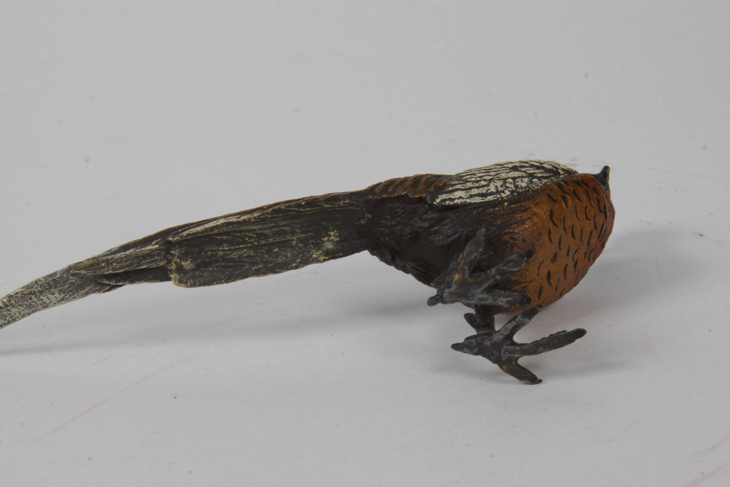 Cast Iron Hand Painted Pheasant Figurine