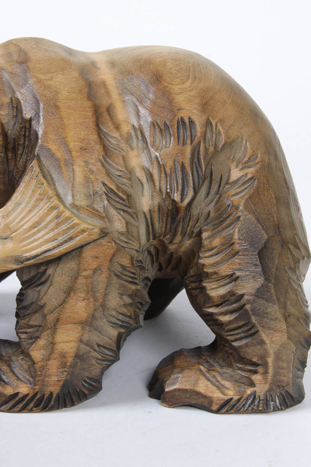 Signed Carved Ainu Wood Bear Figure