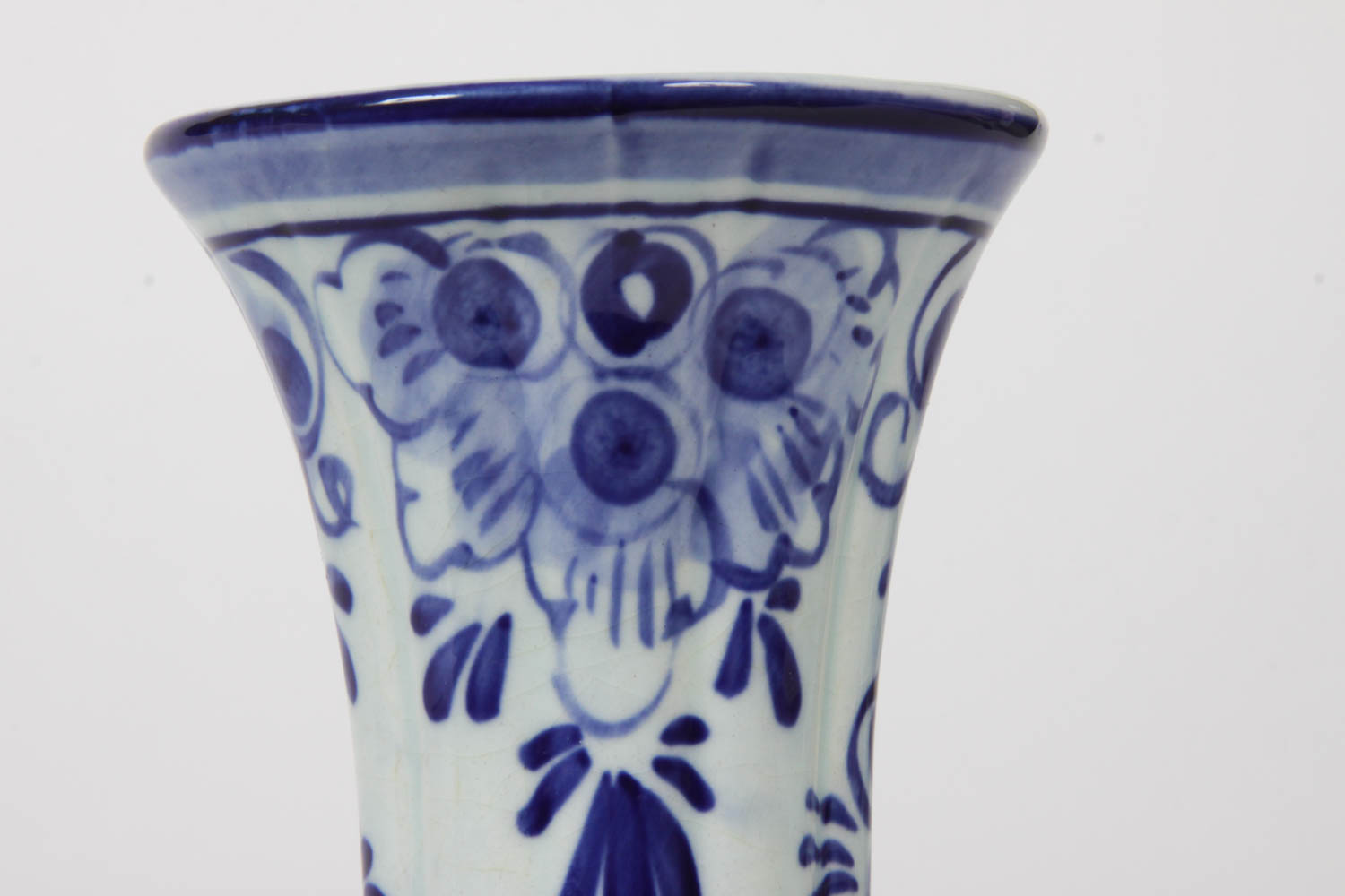 Vintage Hand Painted Delft Vase