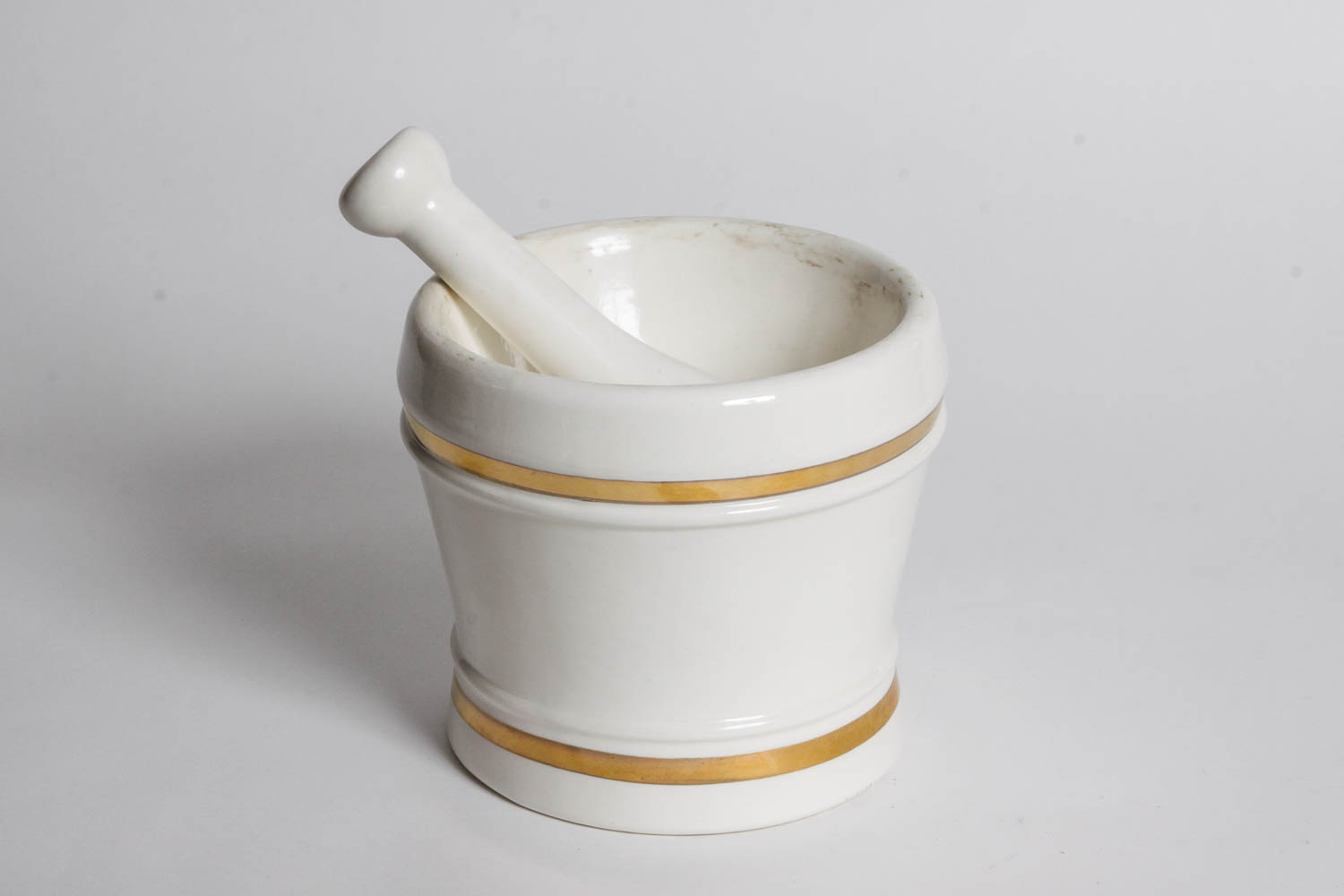 Pair of Ceramic Mortar and Pestles