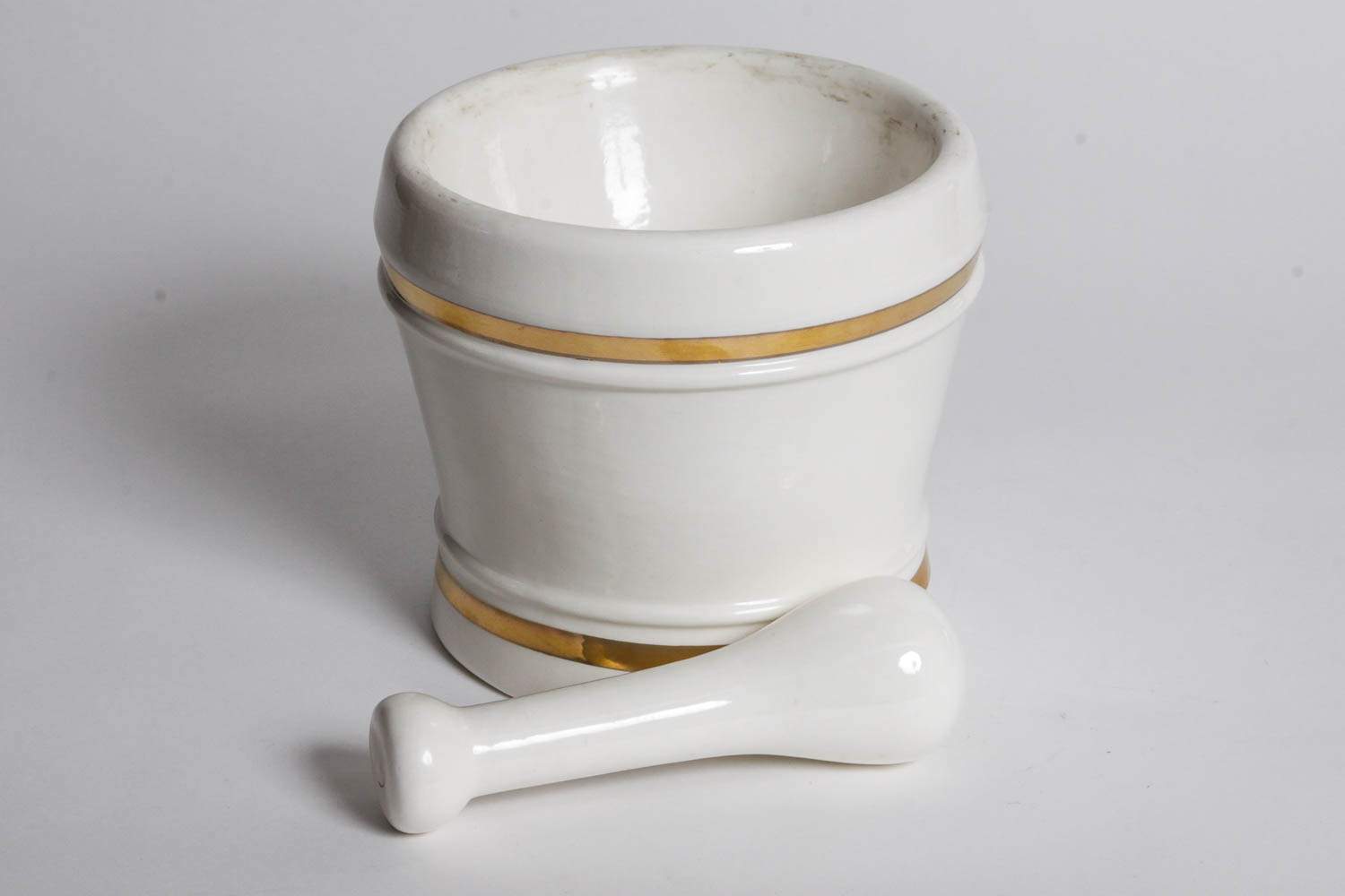 Pair of Ceramic Mortar and Pestles