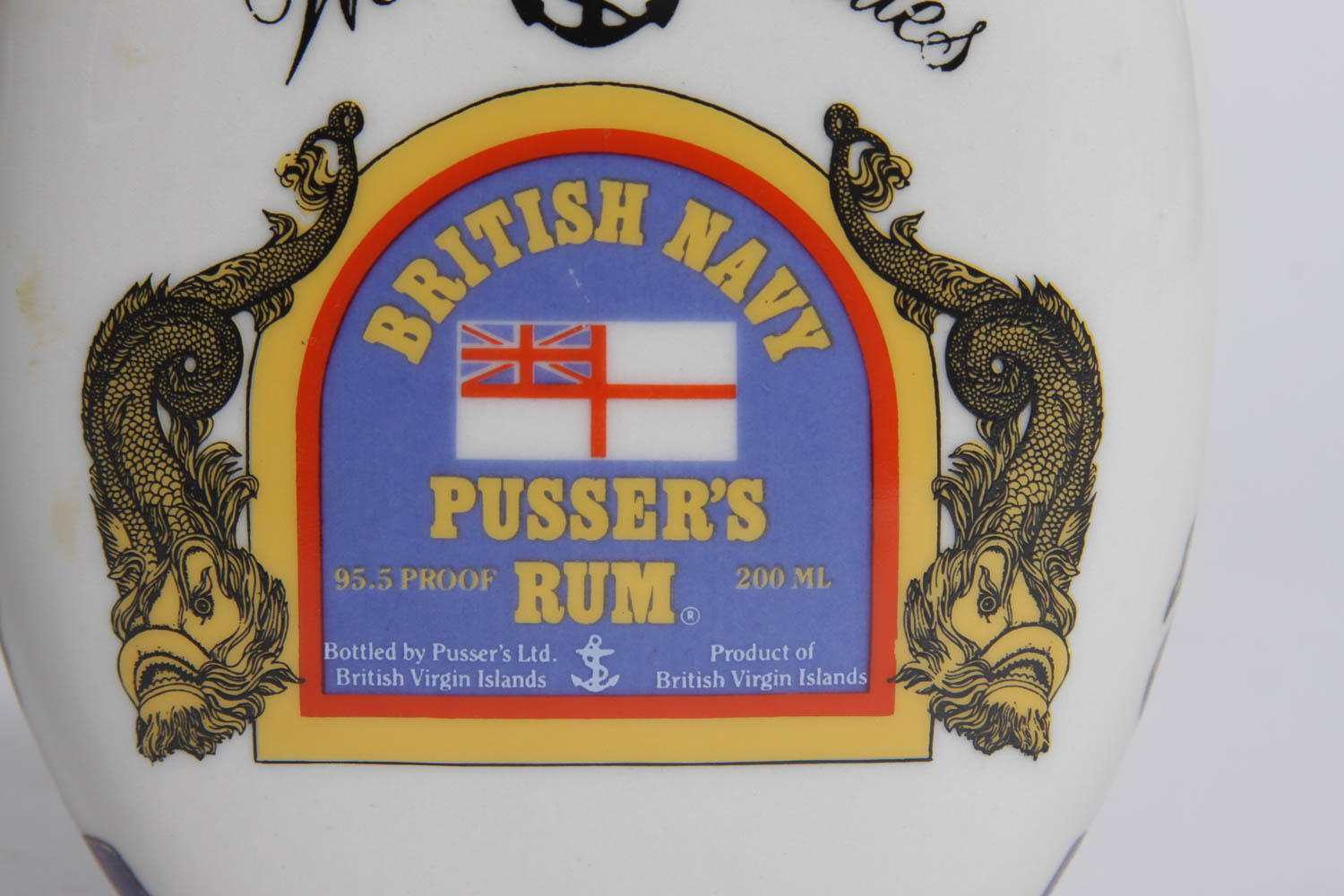 Royal Navy Themed Hand Cast Porcelain Rum Bottle