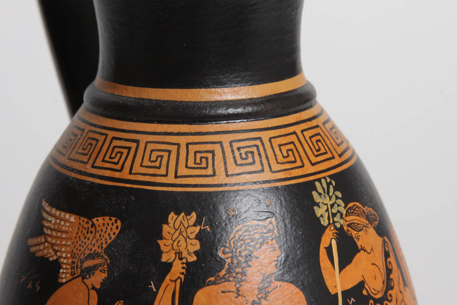 Pair of Hand-Painted Reproduction Greek Vessels