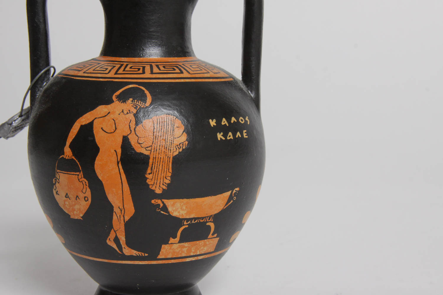 Pair of Hand-Painted Reproduction Greek Vessels